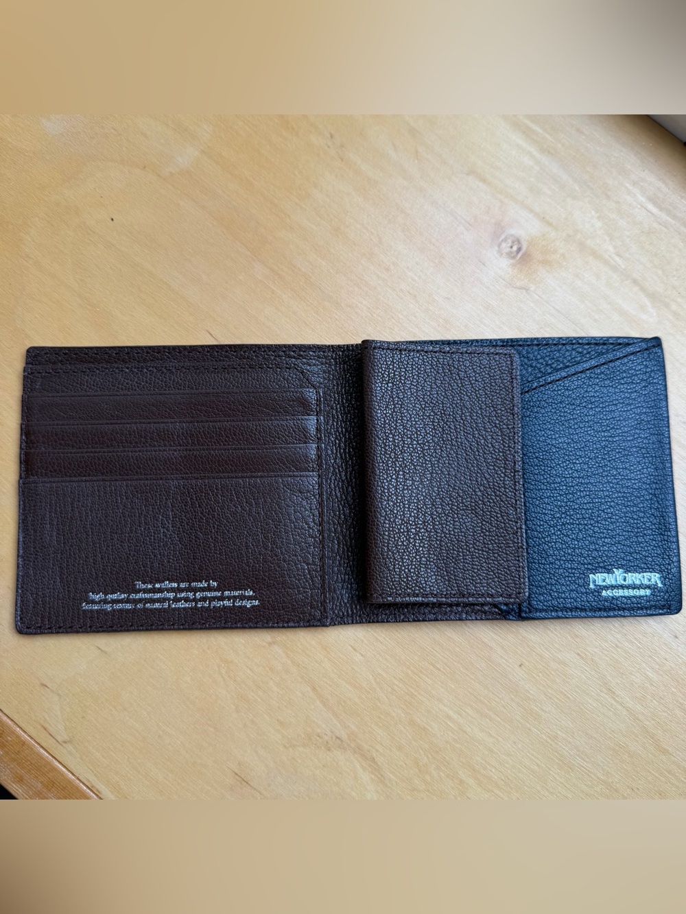 NewYorker Accesories Men's Leather Bi-Fold Wallet